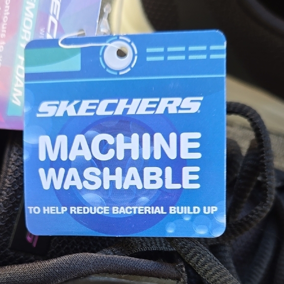 NWT Skechers Womens Go Walk Joy Ecstatic Black and Pink Shoes - Picture 8 of 8